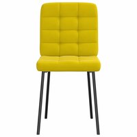Eetkamerstoelen 2 st fluweel geel 4