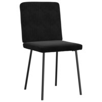 Eetkamerstoelen 2 st fluweel zwart 3