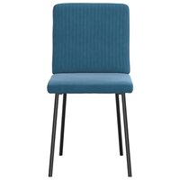 Eetkamerstoelen 2 st fluweel blauw 4