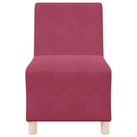 Fauteuil 55 cm fluweel wijnrood 4