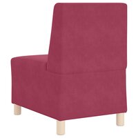 Fauteuil 55 cm fluweel wijnrood 6