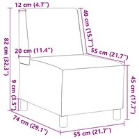 Fauteuil 55 cm fluweel wijnrood 9