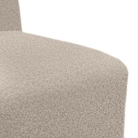 Fauteuil 55 cm gekrulde wolachtige stof lichtgrijs 7