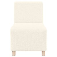 Fauteuil 55 cm gekrulde wolachtige stof cr&egrave;mekleurig 4