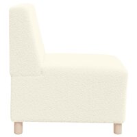 Fauteuil 55 cm gekrulde wolachtige stof cr&egrave;mekleurig 5