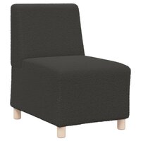 Fauteuil 55 cm gekrulde wolachtige stof donkergrijs 2
