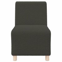 Fauteuil 55 cm gekrulde wolachtige stof donkergrijs 4