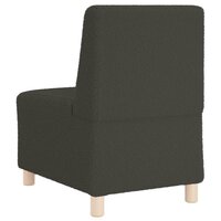 Fauteuil 55 cm gekrulde wolachtige stof donkergrijs 6