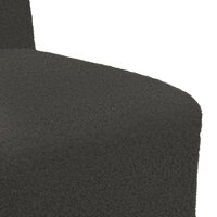 Fauteuil 55 cm gekrulde wolachtige stof donkergrijs 7