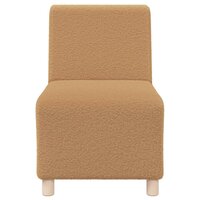Fauteuil 55 cm gekrulde wolachtige stof beige 4