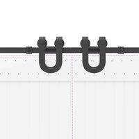 Doos met onderdelen voor schuifdeur 400 cm staal zwart 9