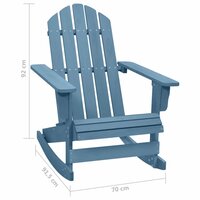 Schommelstoel Adirondack massief vurenhout blauw 6