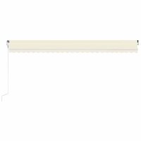 Luifel automatisch met LED en windsensor 600x300 cm cr&egrave;mekleur 3