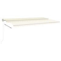Luifel automatisch met LED en windsensor 600x300 cm cr&egrave;mekleur 4