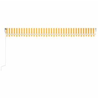 Luifel automatisch met LED en windsensor 600x300 cm geel en wit 3