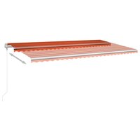 Luifel automatisch met LED windsensor 600x300 cm oranje bruin 4