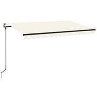 Luifel automatisch met LED en windsensor 400x350 cm cr&egrave;mekleur 2