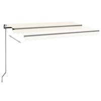 Luifel automatisch met LED en windsensor 400x350 cm cr&egrave;mekleur 4