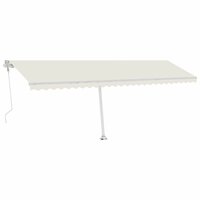 Luifel automatisch met LED en windsensor 600x300 cm cr&egrave;mekleur 2