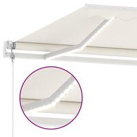 Luifel automatisch met LED en windsensor 600x300 cm cr&egrave;mekleur 6