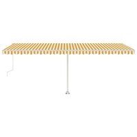 Luifel automatisch met LED en windsensor 600x350 cm geel en wit 4