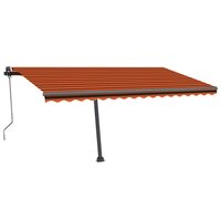 Luifel automatisch met LED windsensor 400x300 cm oranje bruin 2