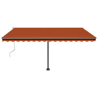 Luifel automatisch met LED windsensor 400x300 cm oranje bruin 3
