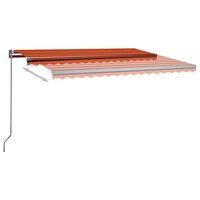 Luifel automatisch met LED windsensor 400x300 cm oranje bruin 5