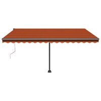 Luifel automatisch met LED windsensor 450x300 cm oranje bruin 3