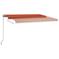 Luifel automatisch met LED windsensor 450x300 cm oranje bruin 5