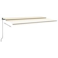 Luifel automatisch met LED en windsensor 600x300 cm cr&egrave;mekleur 5