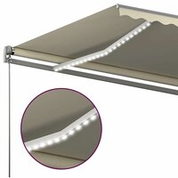 Luifel automatisch met LED en windsensor 600x300 cm cr&egrave;mekleur 6