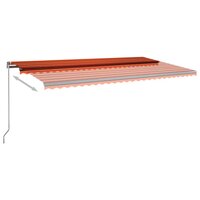 Luifel automatisch met LED windsensor 600x300 cm oranje bruin 5