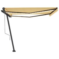 Luifel automatisch met LED en windsensor 450x350 cm geel wit 4