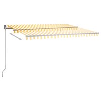 Luifel automatisch met LED en windsensor 450x350 cm geel wit 5