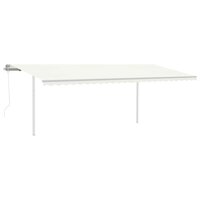 Luifel automatisch met LED en windsensor 6x3 m cr&egrave;mekleurig 2