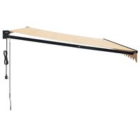 Luifel automatisch uitschuifbaar 5x3 m geel en wit 4