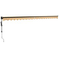 Luifel automatisch uitschuifbaar 5x3 m geel en wit 6