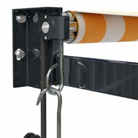 Luifel automatisch uitschuifbaar 5x3 m geel en wit 7