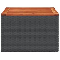 Tuintafel 55x55x37 cm poly rattan en acaciahout zwart 5