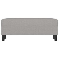 Bankje 100x35x41 cm stof lichtgrijs 3