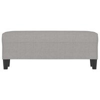 Bankje 100x35x41 cm stof lichtgrijs 3