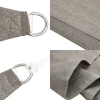 Zonnezeil 160 g/m&sup2; driehoekig 3x3x4,2 m HDPE lichtgrijs 6