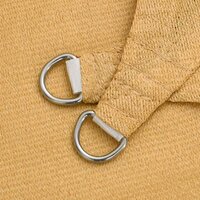 Zonnezeil 160 g/m&sup2; driehoekig 4x4x4 m HDPE zandkleurig 6