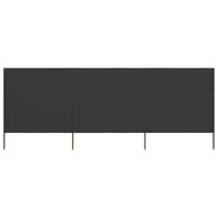 Windscherm 3-panelen 400x120 cm stof antraciet  3