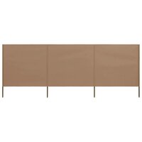 Windscherm 3-panelen 400x120 cm stof taupe 3