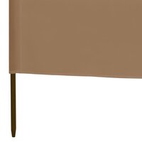 Windscherm 3-panelen 400x120 cm stof taupe 5