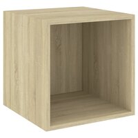 Wandkast 37x37x37 cm bewerkt hout sonoma eikenkleurig 2