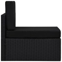 Middenbank sectioneel poly rattan zwart 3