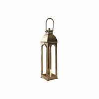 Lantaarn Home ESPRIT Gouden Aluminium Kristal Vintage 17 x 17 x 78 cm 4